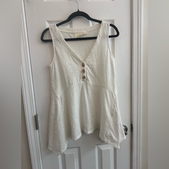 ANTHROPOLOGIE • MAEVE V- Neck Cotton Trapeze Tank Size XS *LIKE NEW* - Picture 2 of 6